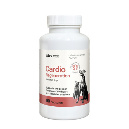 Lab-v Cardio Regeneration – Support for the proper functioning of the heart and circulatory system for dogs and cats 2x90 capsules