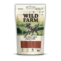 WILD FARM rabbit strips 80g dog treats