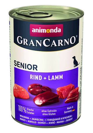 no pork Animonda GranCarno Senior Beef and Lamb 6x400g