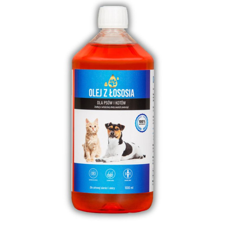 Lab-V 100% Salmon Oil for Dogs and Cats of All Ages 1000 ml Cold-pressed