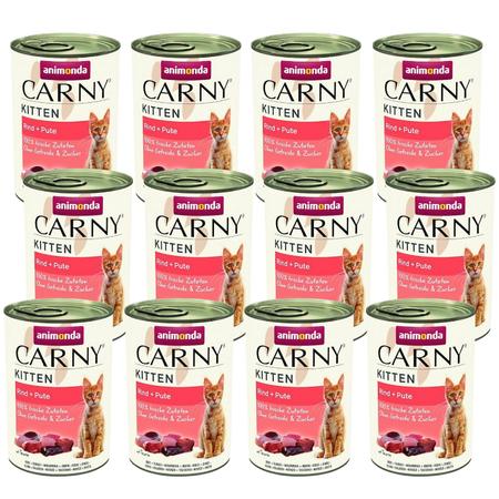 ANIMONDA Cat Carny Kitten flavour: beef, turkey 12x400g
