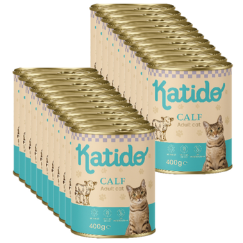 Katido Wet Cat Food Veal 24x400g