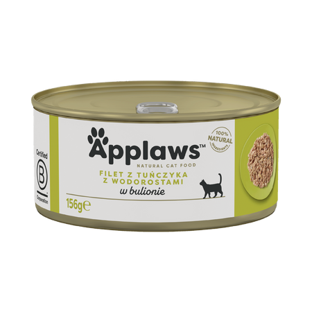 no pork APPLAWS Tuna Fillet With Seaweed In Jelly Tin 156g