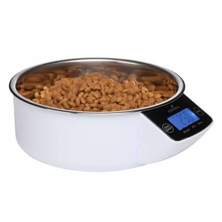 KERBL Bowl with Scale for Dogs and Cats White 1l