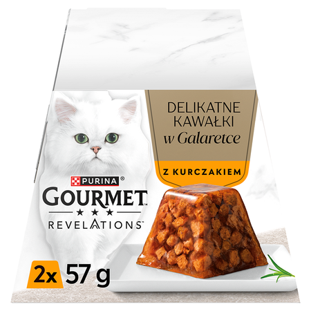 GOURMET Revelations Bucăți delicate în jeleu cu pui 6x(2x57g)