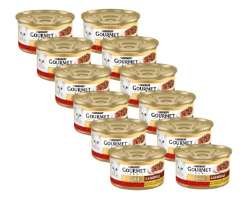 Purina Gourmet Gold with Beef and Chicken in Tomato Sauce 12x85g