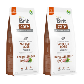 BRIT CARE Dog Hypoallergenic Weight Loss Rabbit 2x12kg