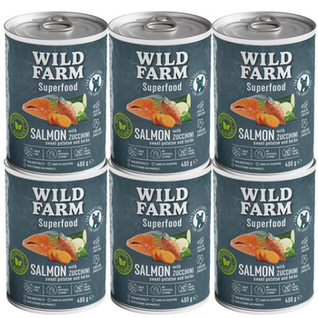 WILD FARM Superfood Salmon 6x400g grain-free dog food