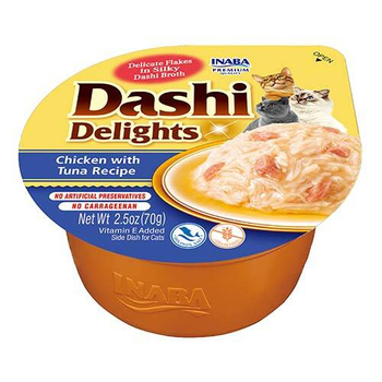 Inaba DASHI complementary cat food- chicken and tuna flavored broth 6x70 g