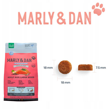 Marly & Dan Adult Dog Large Breed Fresh Salmon Holistic & Hypoallergenic 4kg dry food