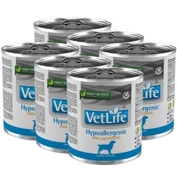 no pork Farmina Vet Life Canine Hypoallergenic Fish&Potato 6x300g