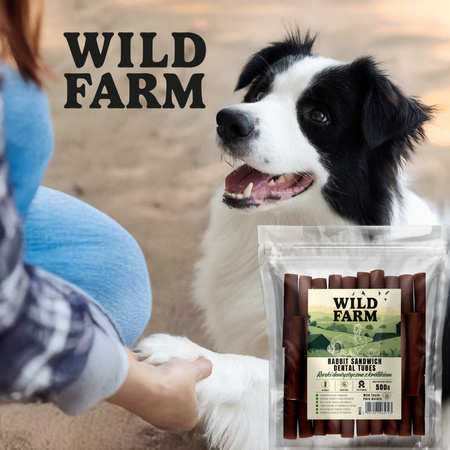 WILD FARM Rabbit dental tubes 2x500g dog treats