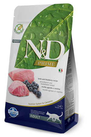 no pork Farmina N&D Prime Feline Adult Lamb&Blueberry 5kg