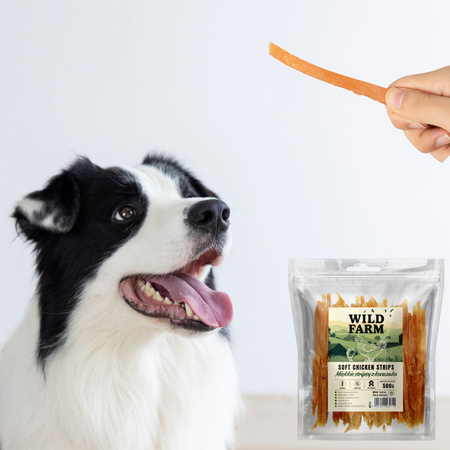 WILD FARM soft chicken strips 500g dog treats