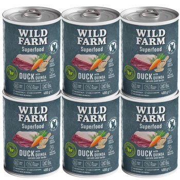 WILD FARM Superfood Duck 6x400g grain-free dog food