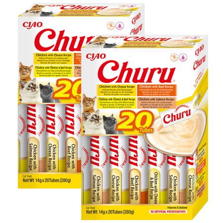 INABA Churu for cats – chicken and beef mix 2x(20x14g)