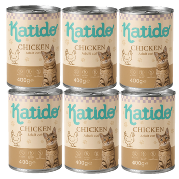 Katido Wet Cat Food with Chicken 6x400g
