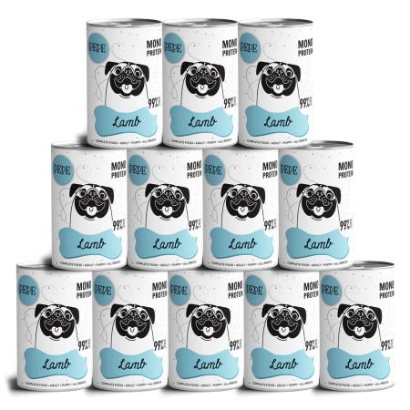 no pork Paka Zwierzaka Pepe Mono Protein Lamb 12x400g