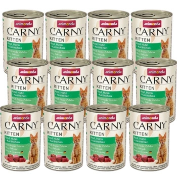 no pork Animonda Cat Carny Kitten Beef, Chicken + Rabbit 12x400g