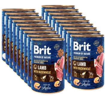 no pork Brit Premium By Nature Lamb With Buckwheat 18x400g
