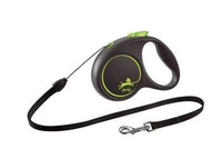 Flexi leash Black Design M Rope 5m Up to 20kg Green