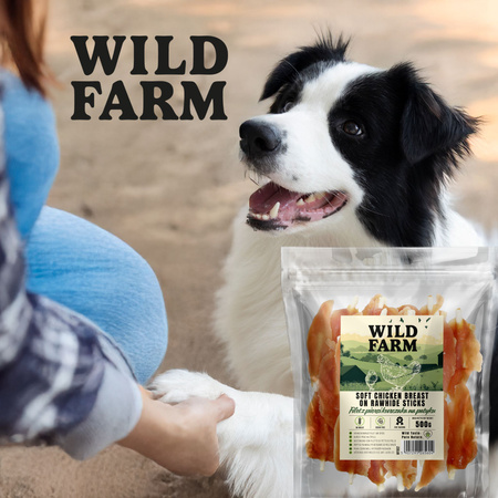 WILD FARM Chicken breast fillet on a stick 500g dog treat