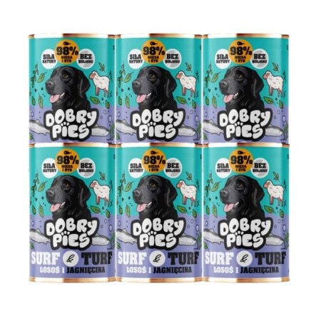 Dobry Pies Salmon and Lamb 6x400g