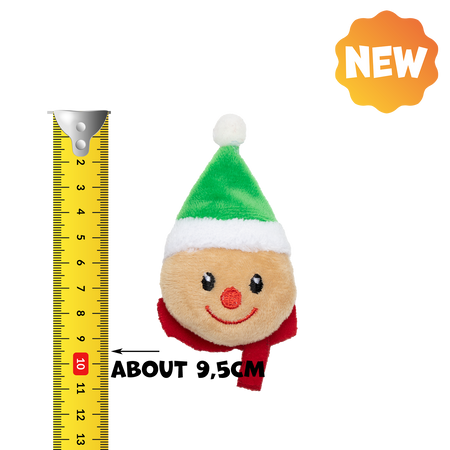 UNIQ PETS PLUSH TOY FOR CATS PURRNIP gingerbread man head with catnip 7x6cm