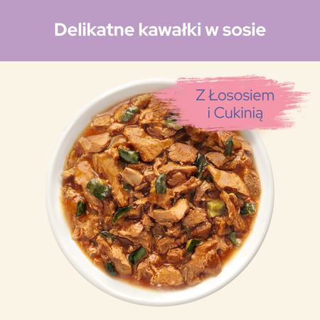 CAT CHOW Sensitive Cat Food with Salmon and Zucchini in Sauce 85g - 20 SIZES + 6 FREE !!!