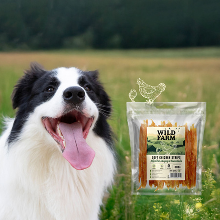 WILD FARM soft chicken strips 500g dog treats