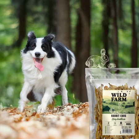 WILD FARM rabbit ears 300g dog treats