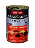 no pork Animonda GranCarno Sensitiv Adult Dog Chicken & Potatoes 400g