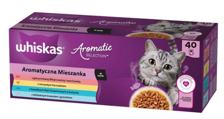 WHISKAS Adult pouches Aromatic Mix 40 x 85 g - wet cat food 