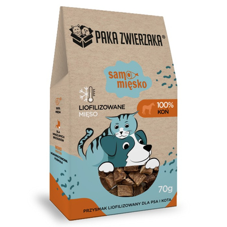 Paka Zwierzaka Samo Mięsko Horse freeze-dried treat 70g