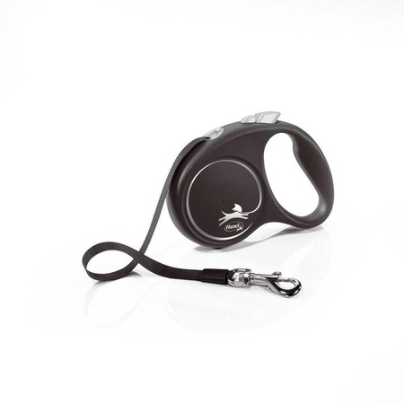 Flexi leash Black Design M Tape 5m Up to 25kg Black