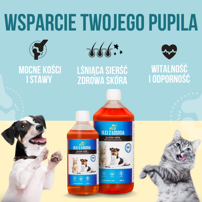 Lab-V 100% Salmon Oil for Dogs and Cats of All Ages 1000 ml Cold-pressed