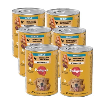 no pork Pedigree Wet Food for Adult Dogs with Chicken and Vegetables in Jelly 6x400g