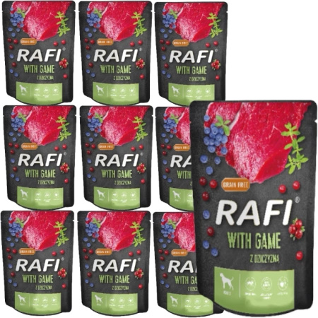 no pork Dolina Noteci Rafi with venison for Dogs (Black Pack) 10x300g