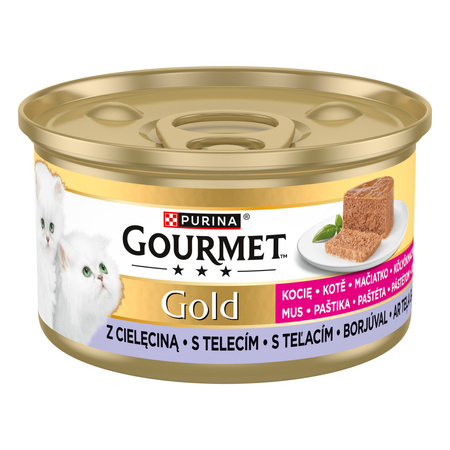 Purina Gourmet Gold Kitten Mousse with Veal 12x85g