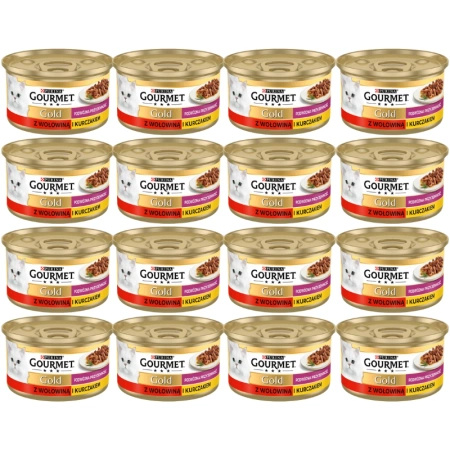 Purina Gourmet Gold with Beef and Chicken in Sauce 48x85g