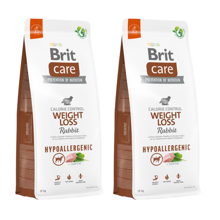 BRIT CARE Dog Hypoallergenic  Weight Loss Rabbit 2x12kg