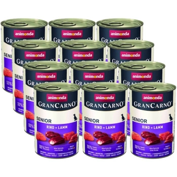 no pork Animonda GranCarno Senior Beef and Lamb 12x400g