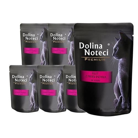 no pork Dolina Noteci Premium Turkey Breast Fillet in Sauce for Cats 10x85g