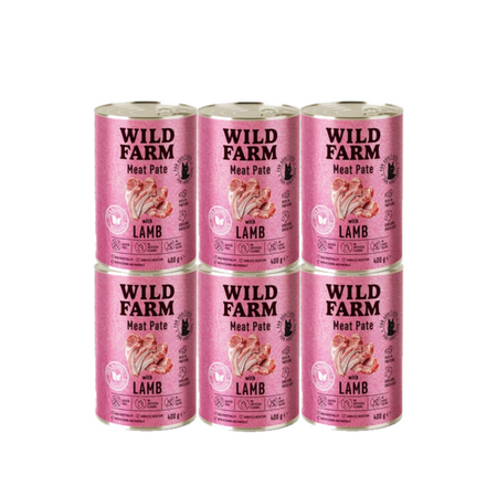 WILD FARM Pate with Lamb 6x400g - gluten-free cat food
