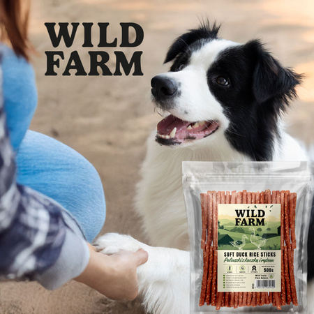 WILD FARM duck and rice sticks 500g dog treats