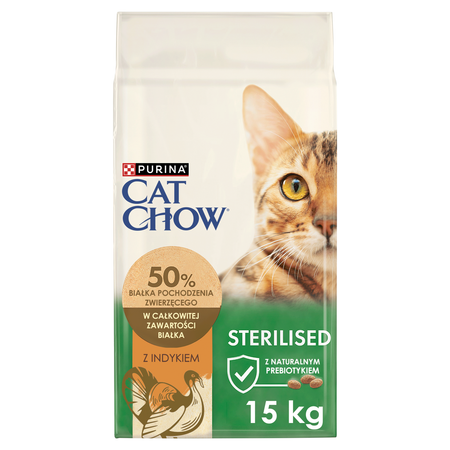 PURINA Cat Chow Sterilised Food with Turkey 15kg 