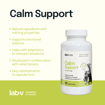 Lab-v Calm Support – Support for stress symptoms and behavioural disorders 90 capsules