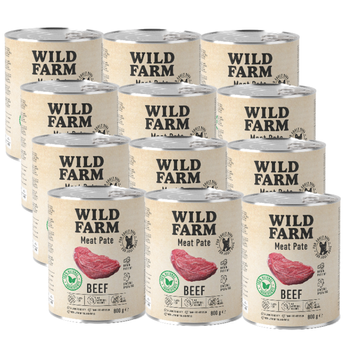 WILD FARM Pate Beef 12x800g gluten-free dog food
