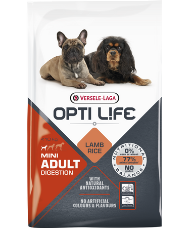 no pork Versele-Laga Opti Life Adult Digestion Mini Lamb With Rice 7.5kg