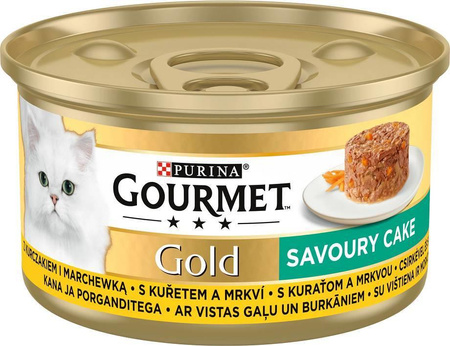Purina Gourmet Gold Savoury Cake with Chicken and Carrots 24x85g